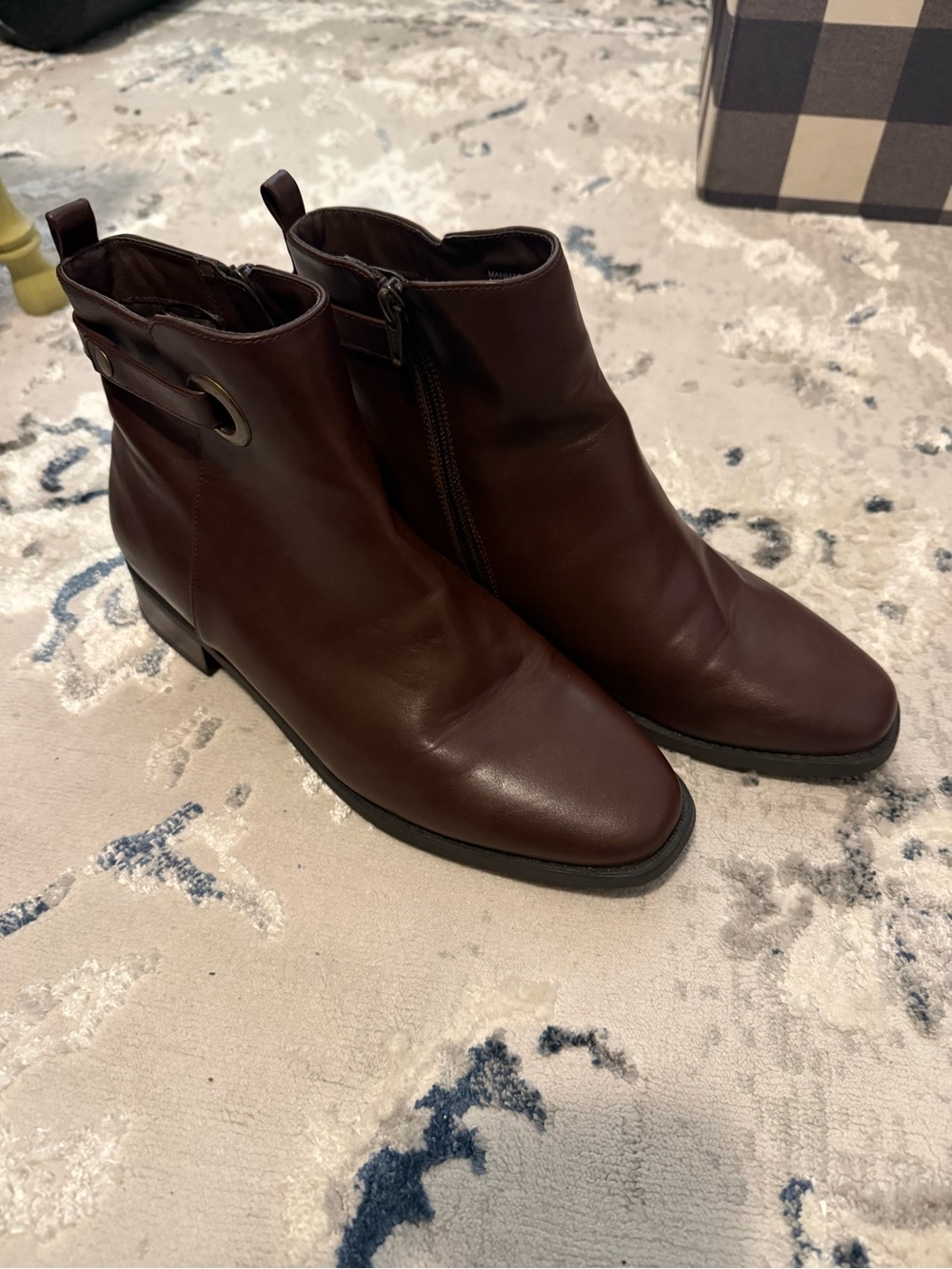 Ann Taylor Factory Brown Leather Ankle Booties